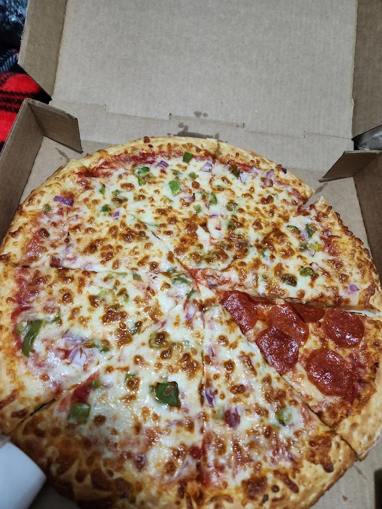 Green Pepper Onion Pizza