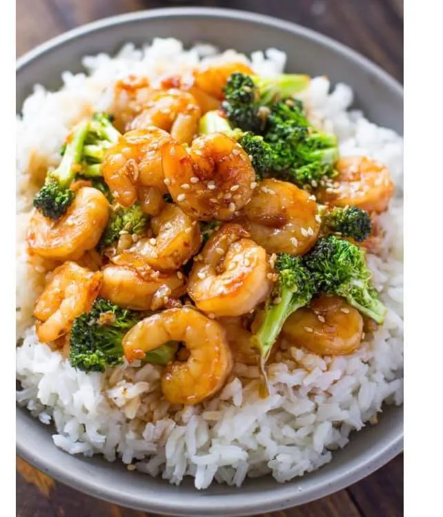 Shrimp over Rice